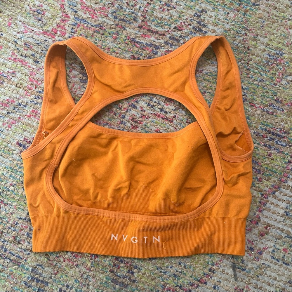 NVGTN Orange Backless Sports Bra